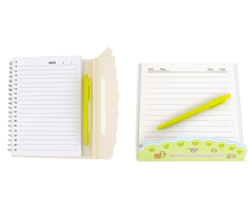 Labubu Cartoon Spiral Notebook Set with Pen & Elastic Band - Image 5